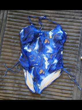Blue Marble One-Piece Swimsuit